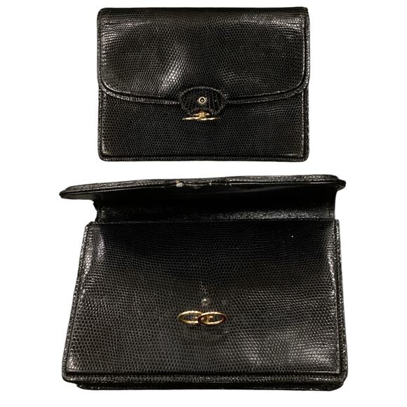 VTG Gucci Lizard Clutch Purse with Gold Chain Strap - Picture 4 of 6